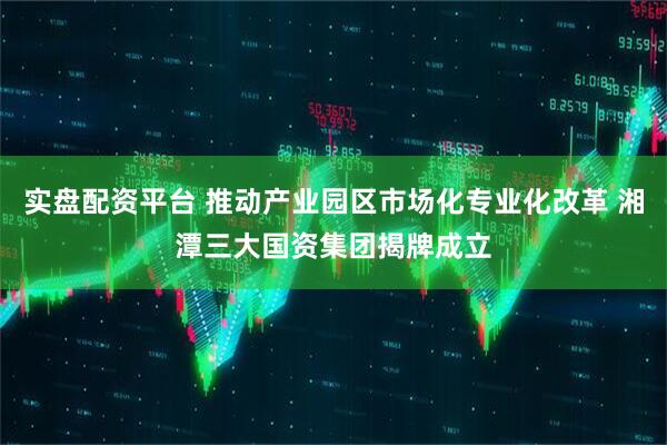 实盘配资平台 推动产业园区市场化专业化改革 湘潭三大国资集团揭牌成立